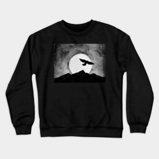 Raven in the Moonlight Crewneck Sweatshirt